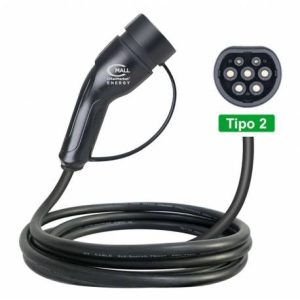 Cable Extension (Manguera) Tipo 2 (IEC 62196-2 Mennekes) para Cargador AC de Vehiculos Electricos EV PHEV (Repuesto)