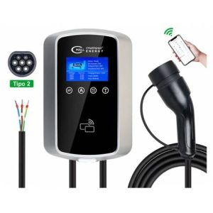 Cargador Fijo Inteligente 7kW (Estacion Carga tipo wall box) AC Tipo 2 (Mennekes) Vehiculos Electricos EV Hibridos PHEV